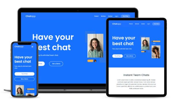 Chat-App-Website-with-Webflow--Mockup