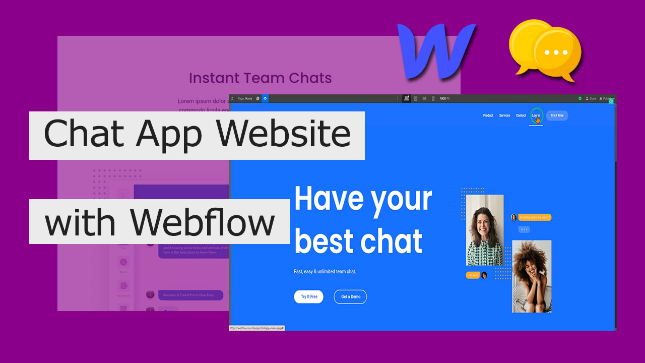 Build Chat App website with Webflow