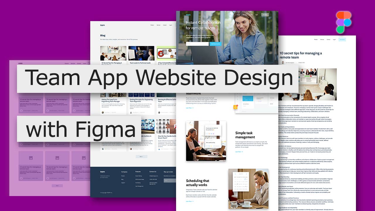 Team App Design Website with Figma